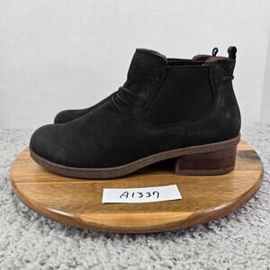 Dansko Womens 38 Bea Waterproof Black Nubuck Leather Casual Daily Ankle Boots